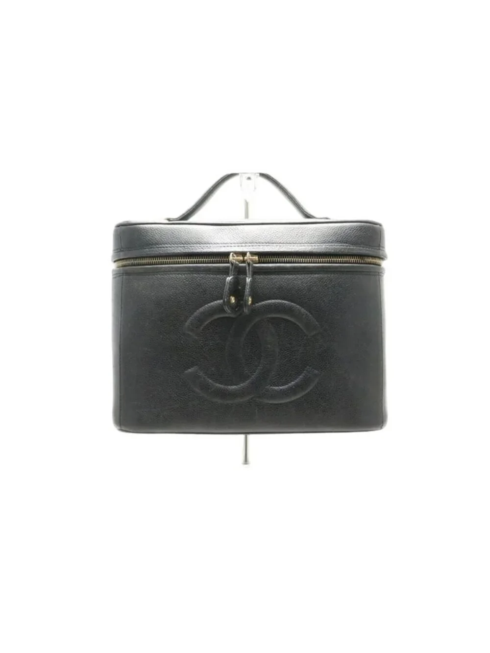 Chanel Caviar Leather Jumbo CC Logo GD Vanity